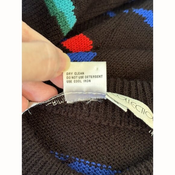 Vtg Anne Crimmins Umi Collections Cardigan Sz Small Floral 80s Retro Art To Wear - Picture 7 of 9